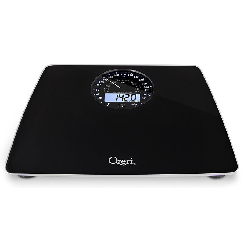 Ozeri Rev Digital Bathroom Scale with ElectroMechanical Weight Dial